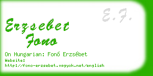 erzsebet fono business card