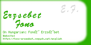 erzsebet fono business card